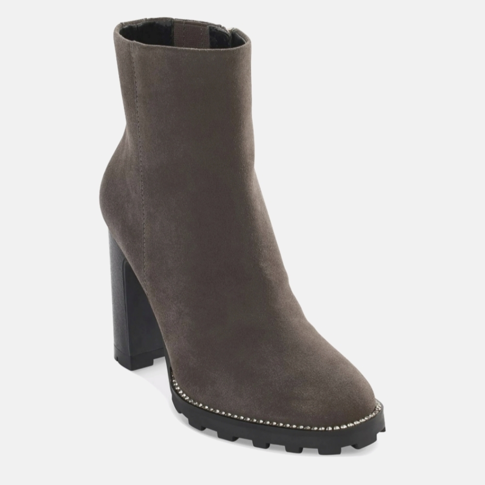 KARL LAGERFELD PARIS Peppy Bootie (Women) Anthracite Gray 9